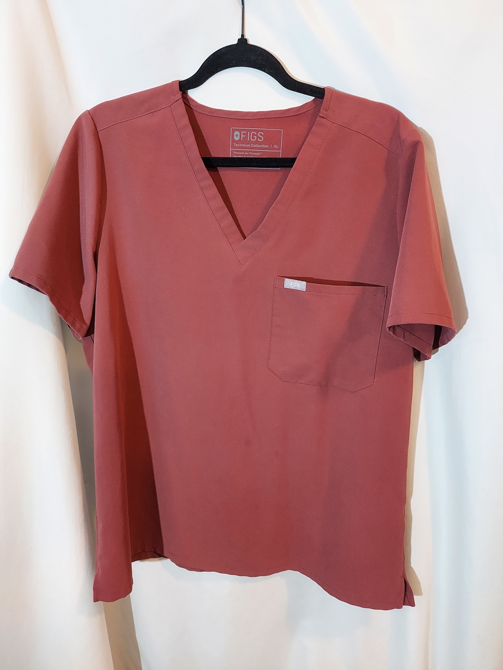 FIGS Catarina One-Pocket Scrub Top XL Mauve FIONx V-Neck XL